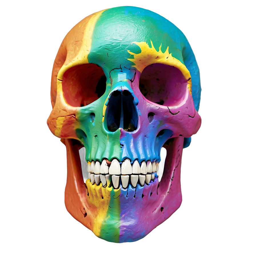 Rainbow Skeleton Png Hjb64 PNG Image