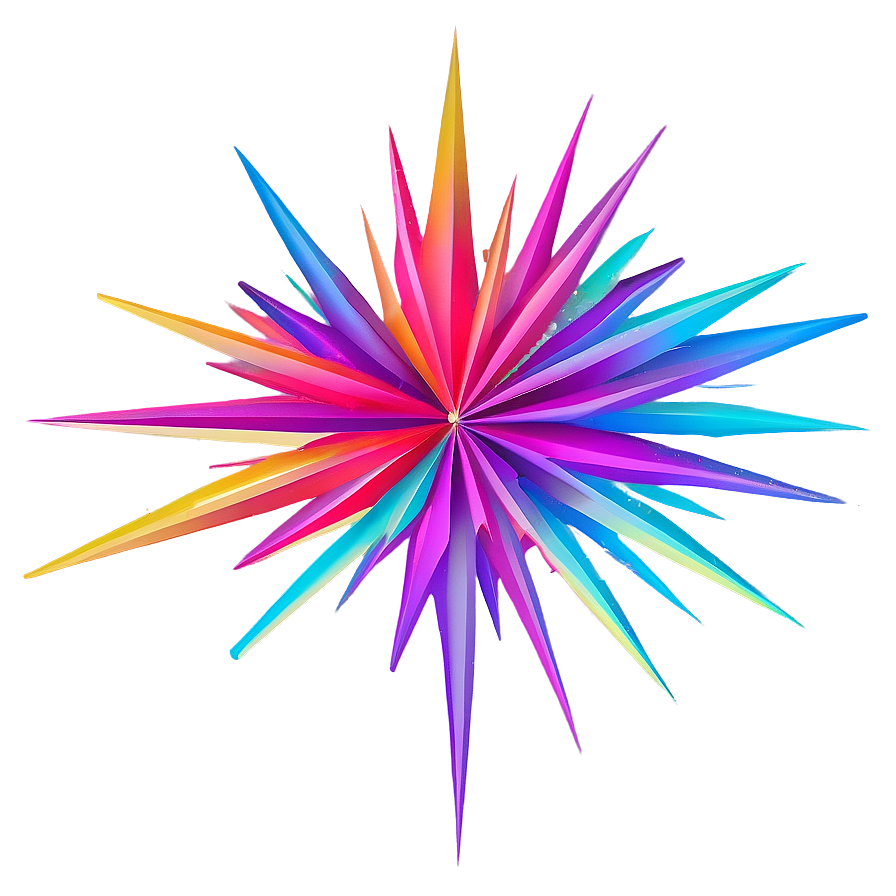 Rainbow Starburst Design Png Hgo PNG Image