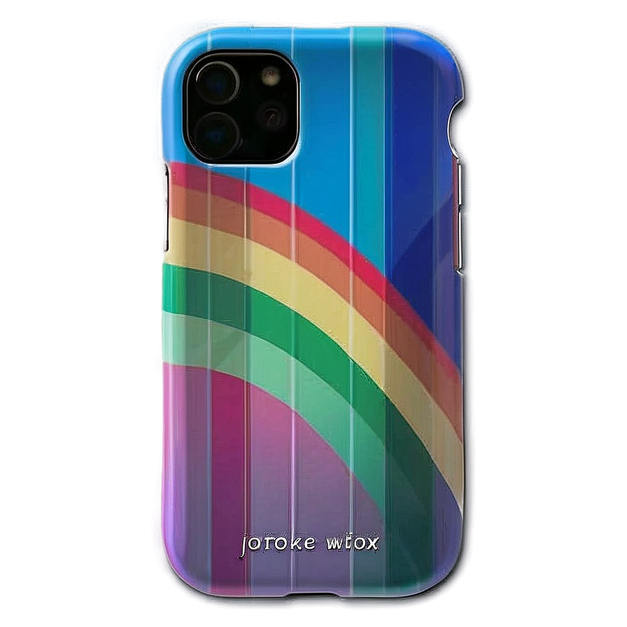 Rainbow Stripe Iphone Case Png Vtq PNG Image