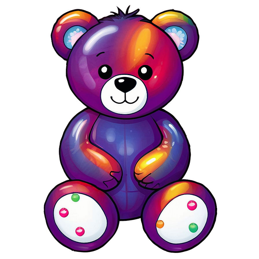 Rainbow Teddy Bear Clipart Png Oum PNG Image