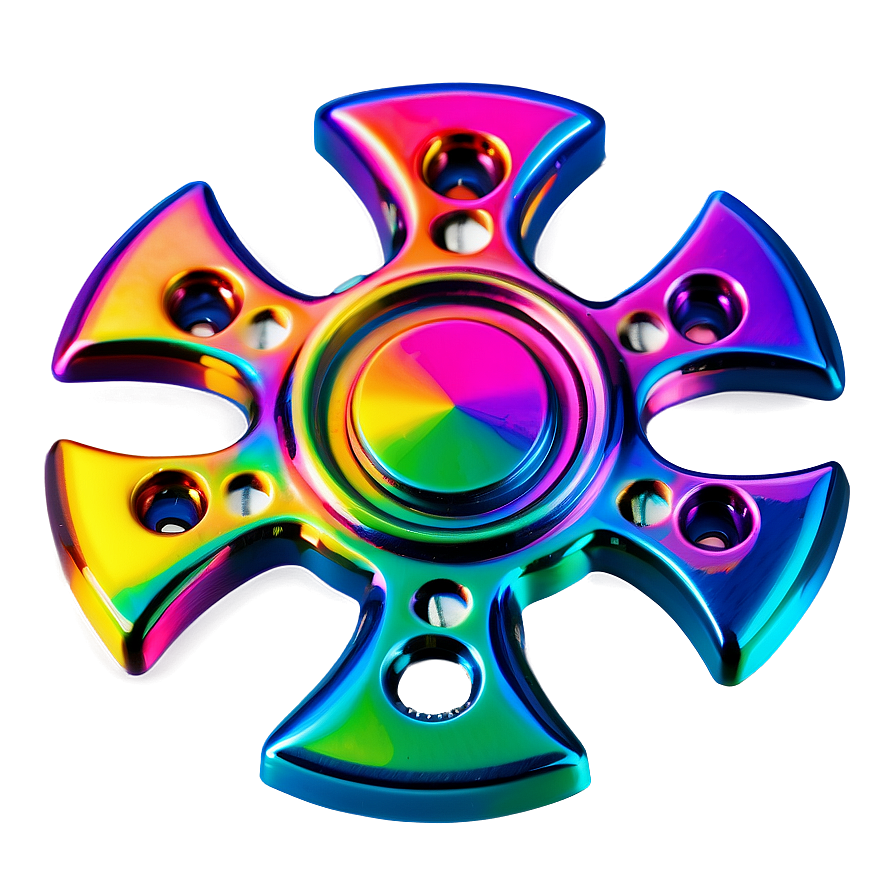 Rainbow Titanium Fidget Spinner Png 98 PNG Image