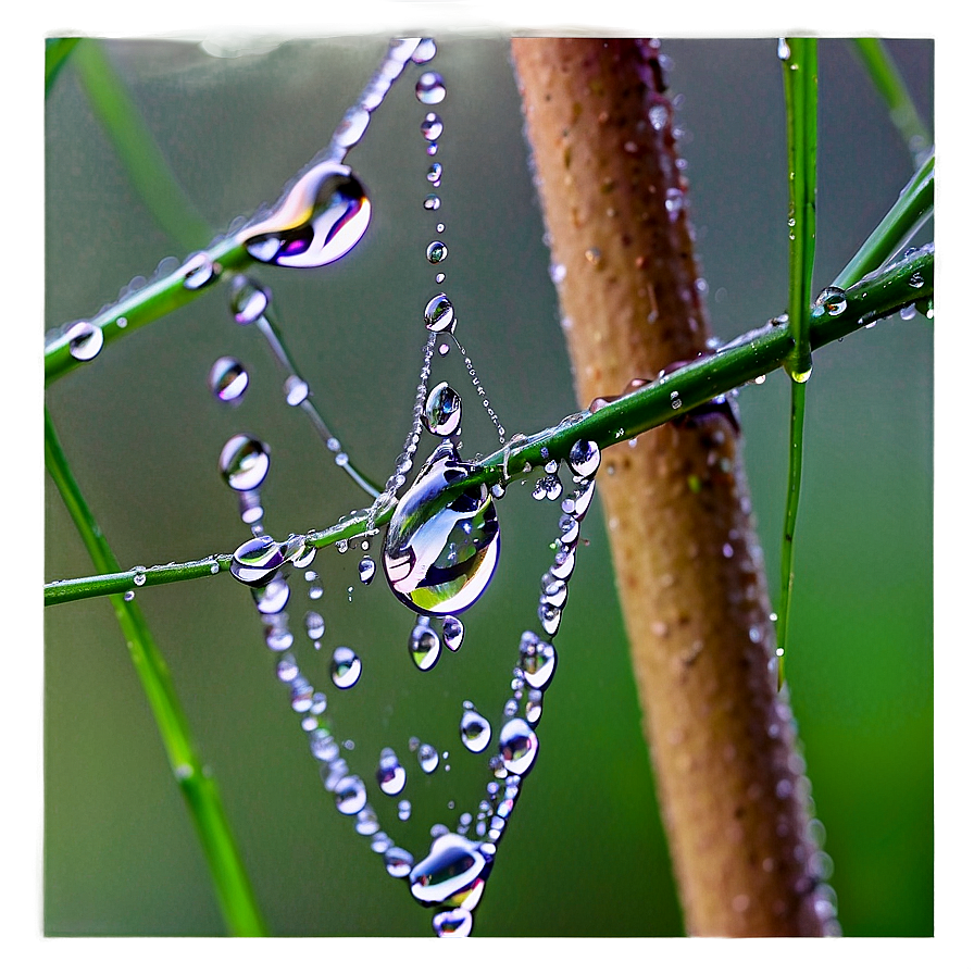 Raindrop On Spider Web Png Pyr80 PNG Image