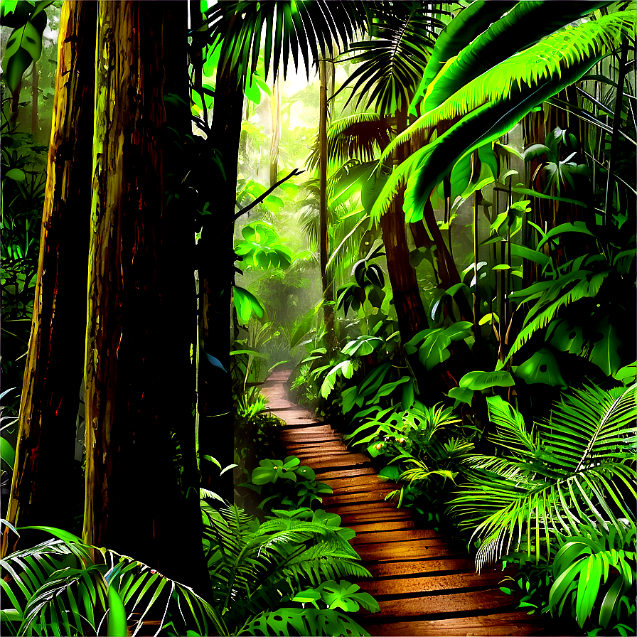 Rainforest Footpath Png 06112024 PNG Image