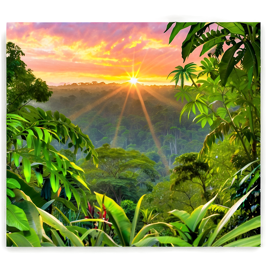 Rainforest Sunrise Png 06112024 PNG Image