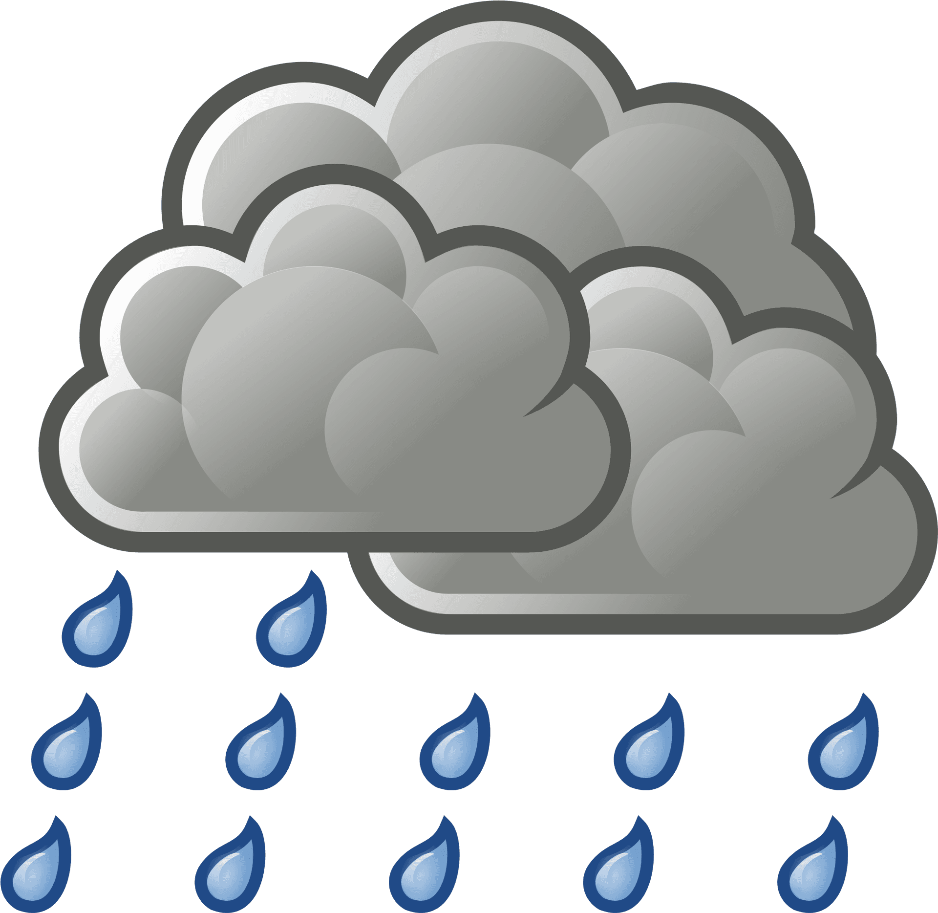 Rainy Cloud Icon PNG Image