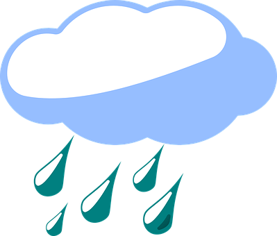 Rainy Cloud Vector Illustration PNG Image