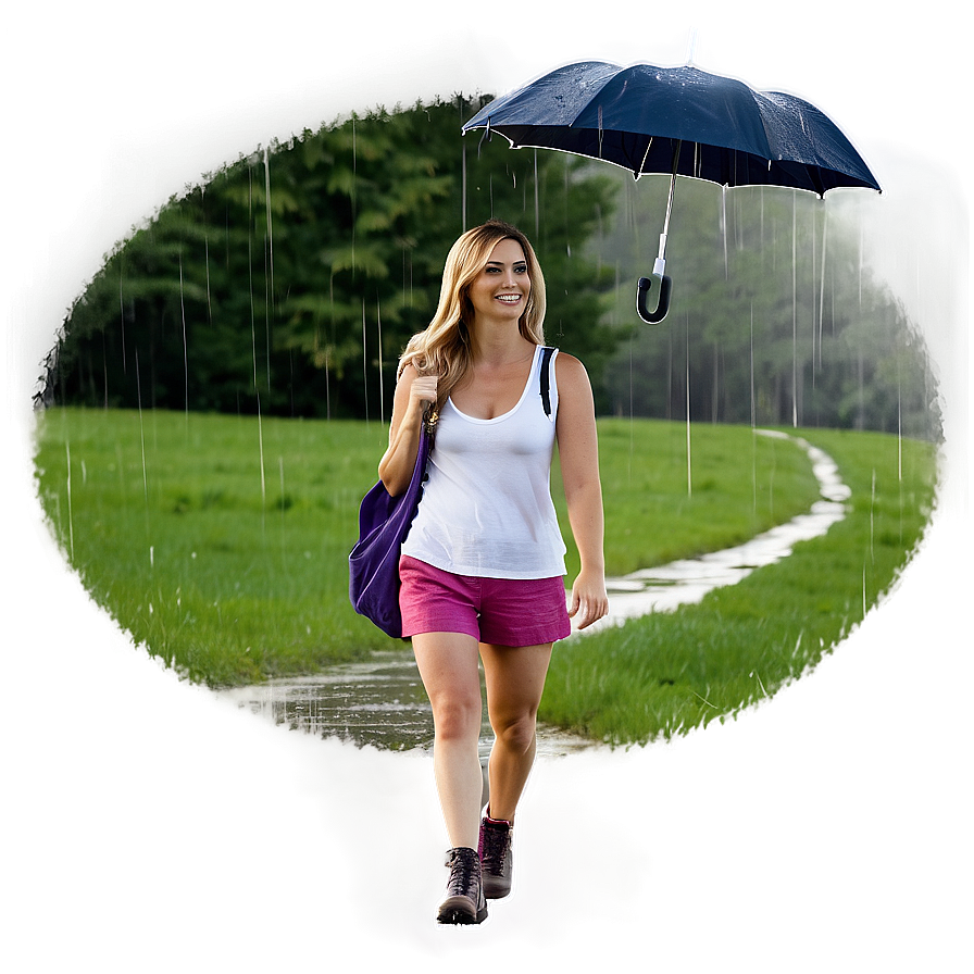 Rainy Day Walk Png 64 PNG Image