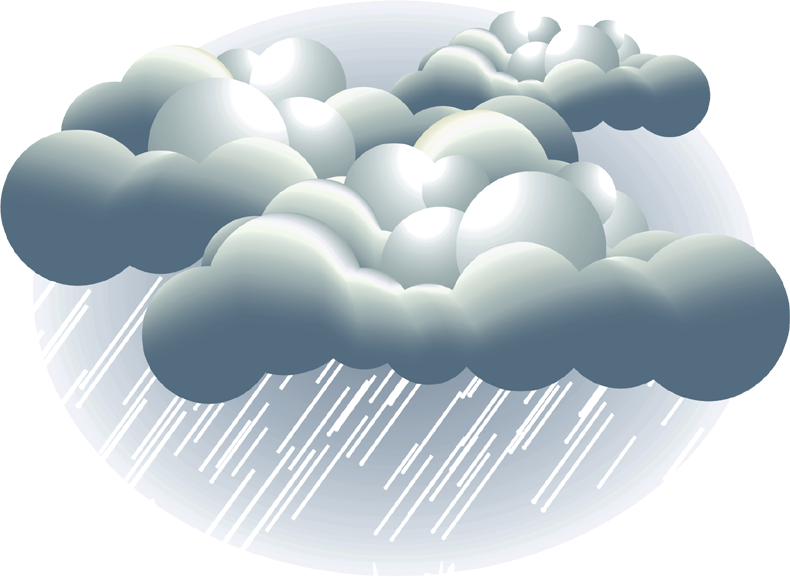 Rainy Weather Clouds Illustration PNG Image