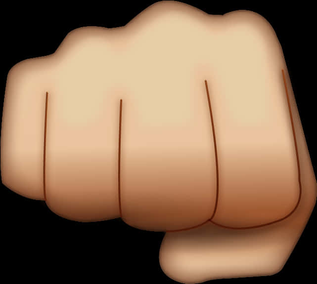 Raised Fist Emoji Illustration PNG Image