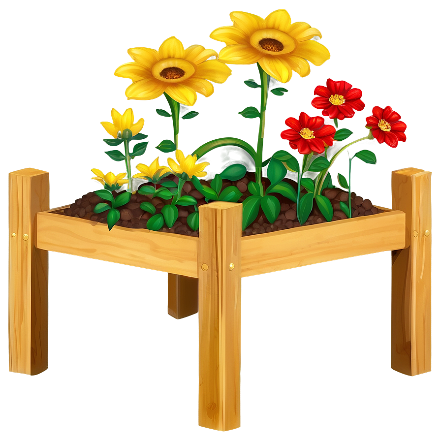 Raised Flower Bed Png 06272024 PNG Image