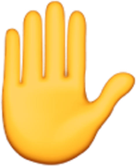 Raised Hand Emoji PNG Image