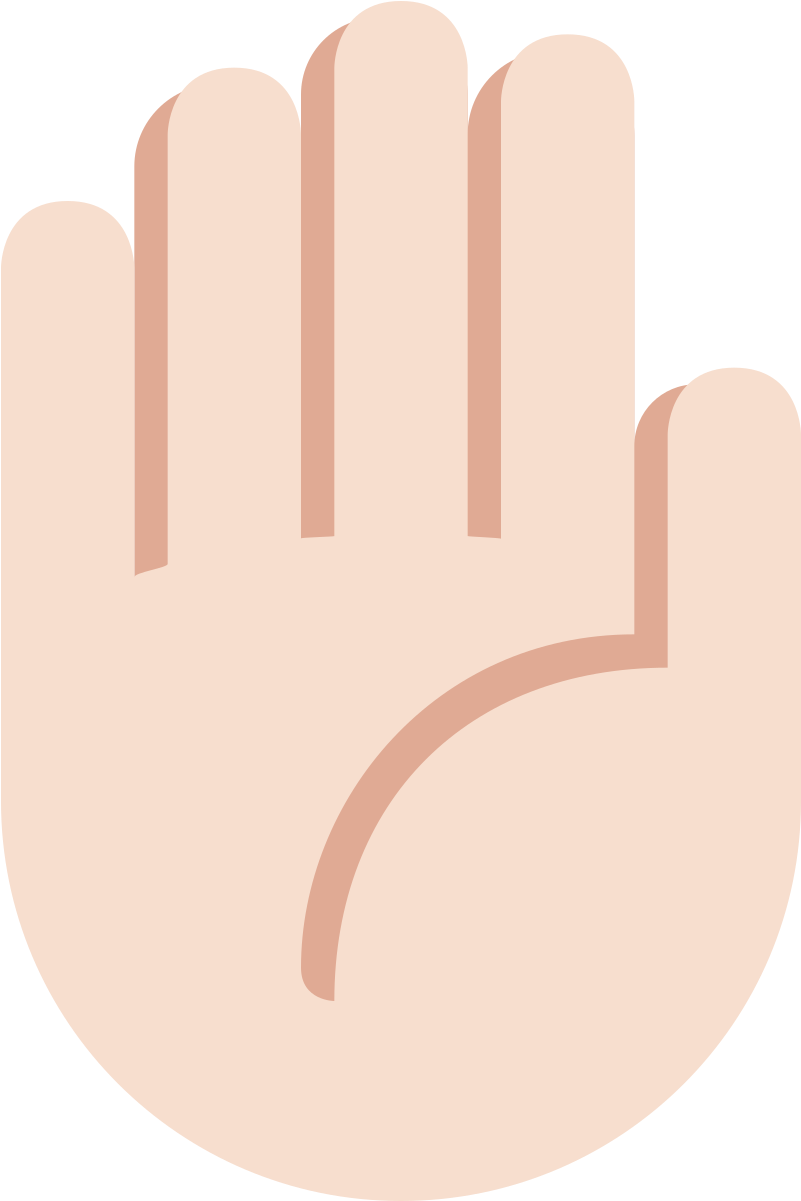 Raised Hand Emoji PNG Image