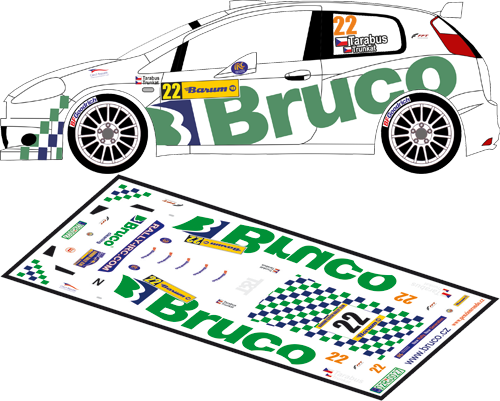 Rally Car Decal Design PNG Image