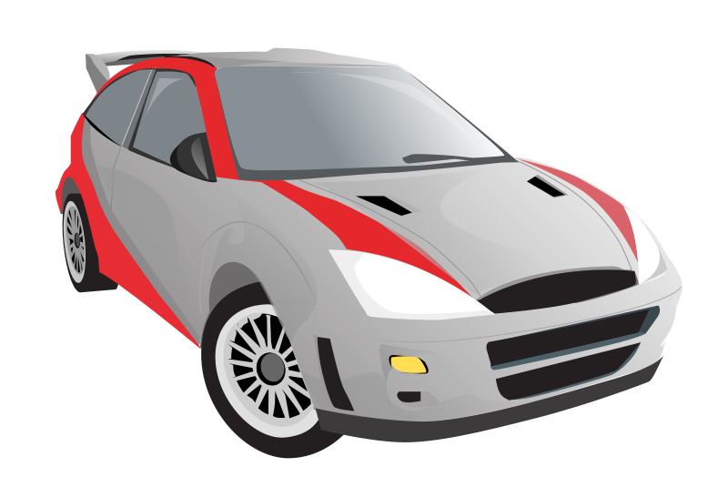 Rally Car Illustration PNG Image