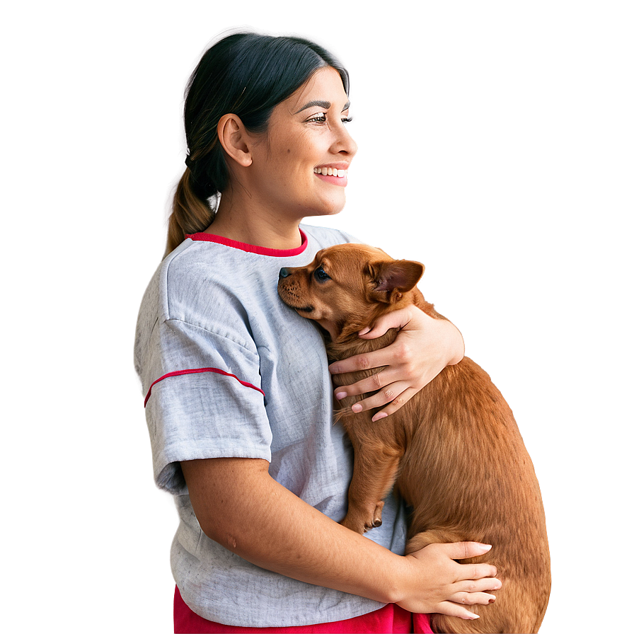 Random Person With Pets Png Ghn PNG Image