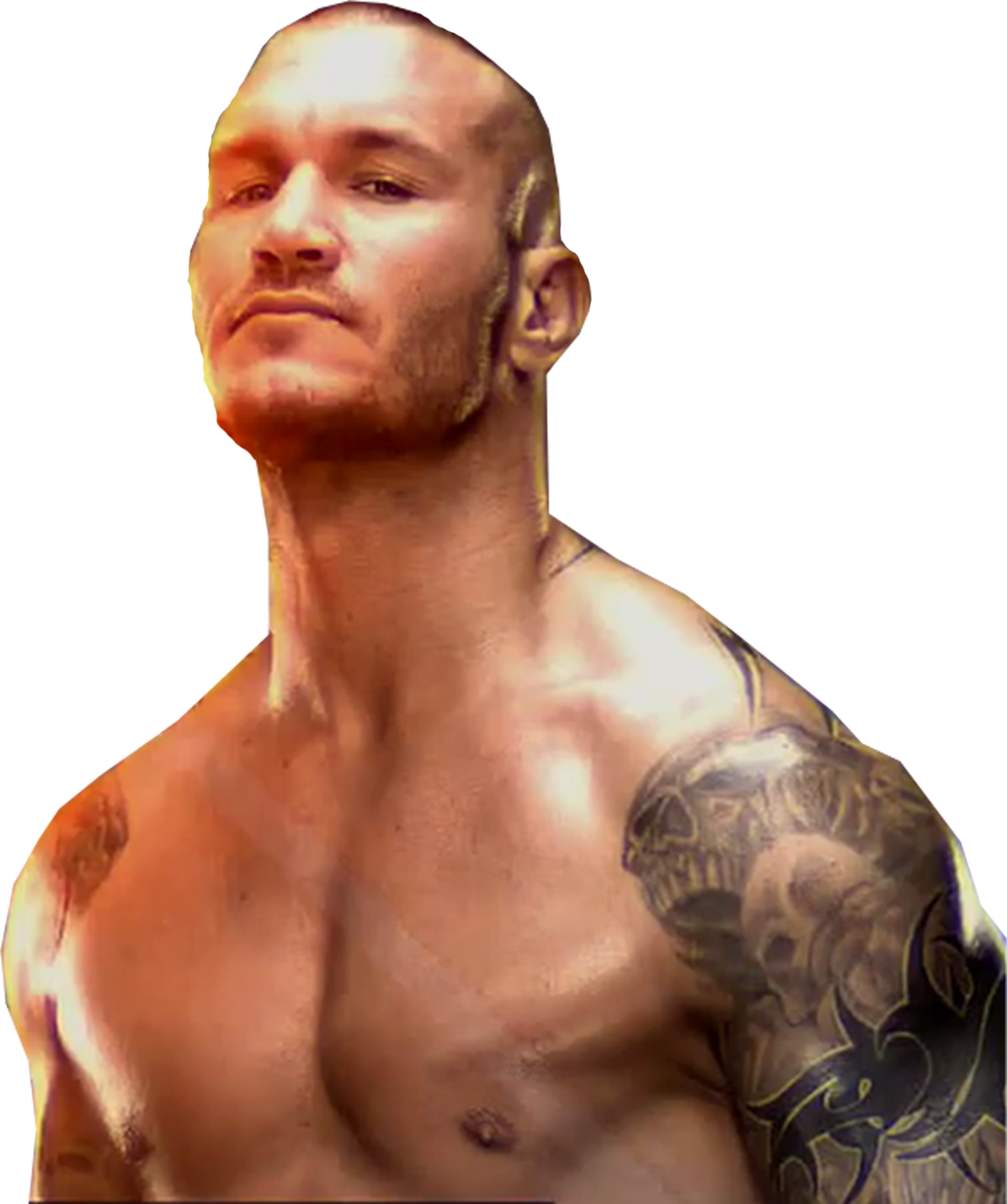 Randy Orton Tattooed Wrestler Portrait PNG Image