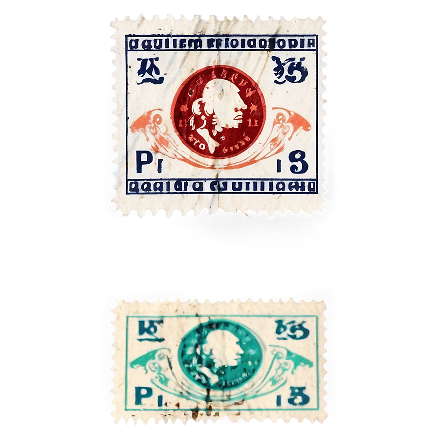 Rare Vintage Stamp Scan Png Kvf PNG Image