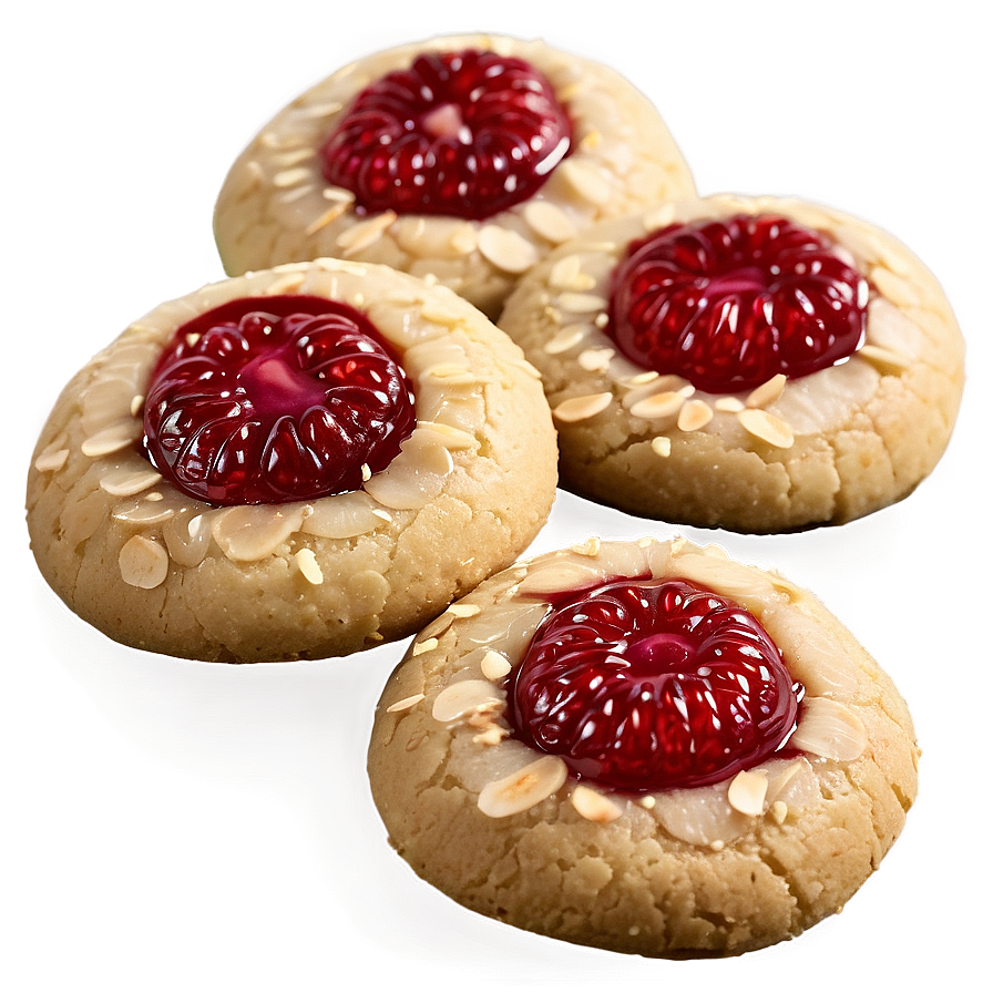 Raspberry Almond Thumbprint Cookie Png Fah95 PNG Image