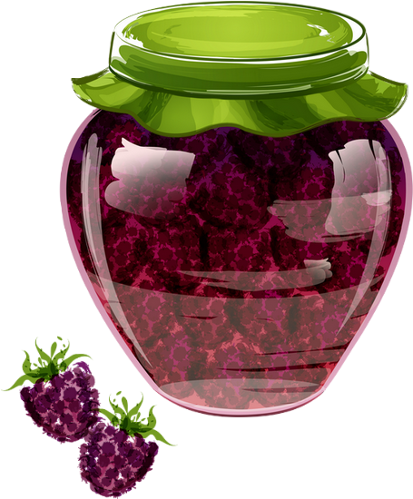 Raspberry Jam Jar Illustration PNG Image