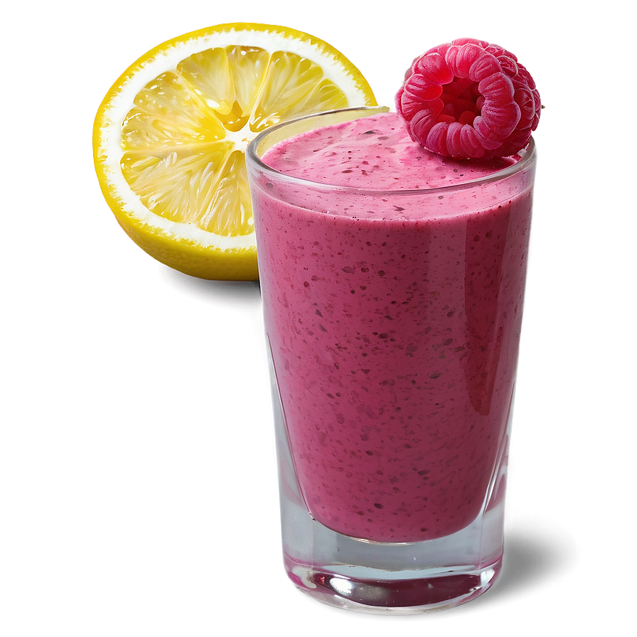 Raspberry Lemon Smoothie Png Wqs42 PNG Image