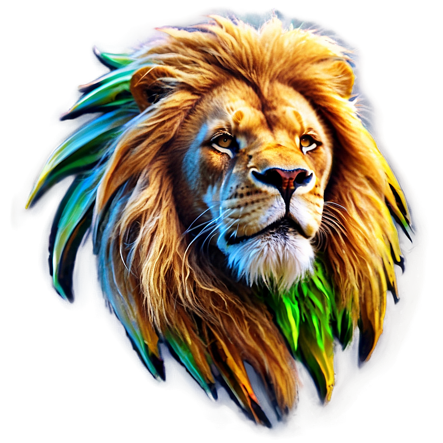 Rasta Lion A PNG Image