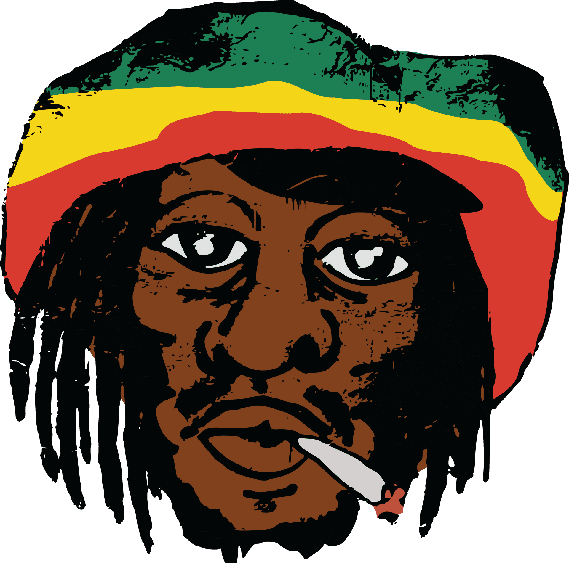 Rasta Man Illustration PNG Image