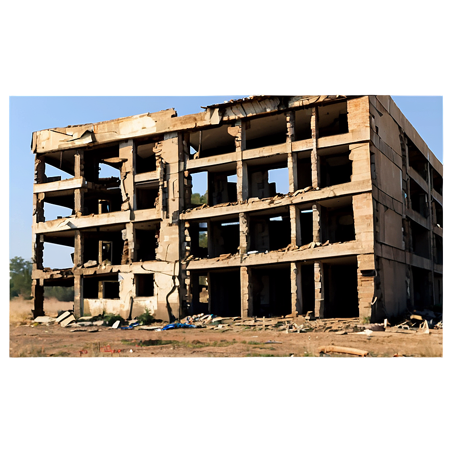 Ravaged Building Landscape Png Lqr96 PNG Image