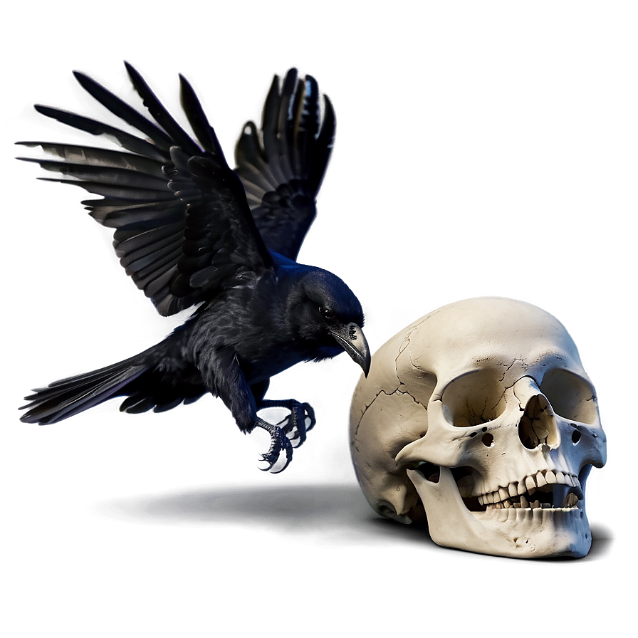 Raven And Skull Png Uly64 PNG Image