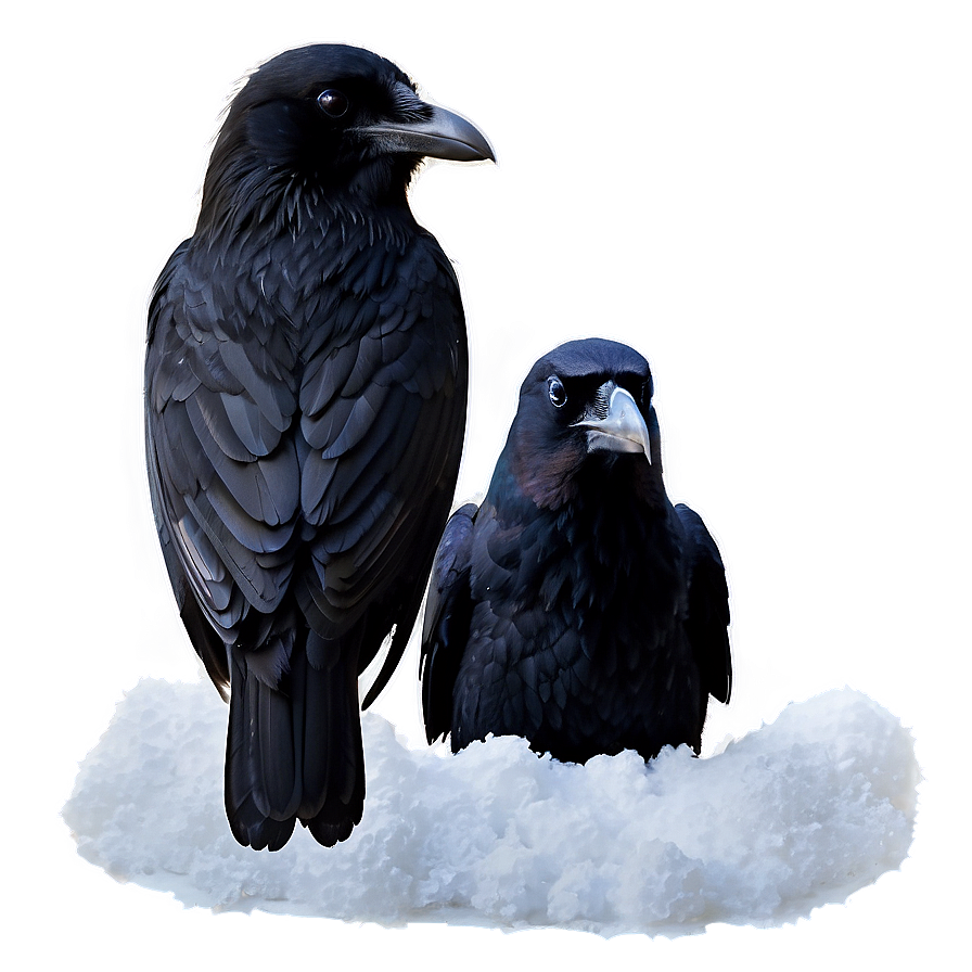 Raven In Snow Png 72 PNG Image