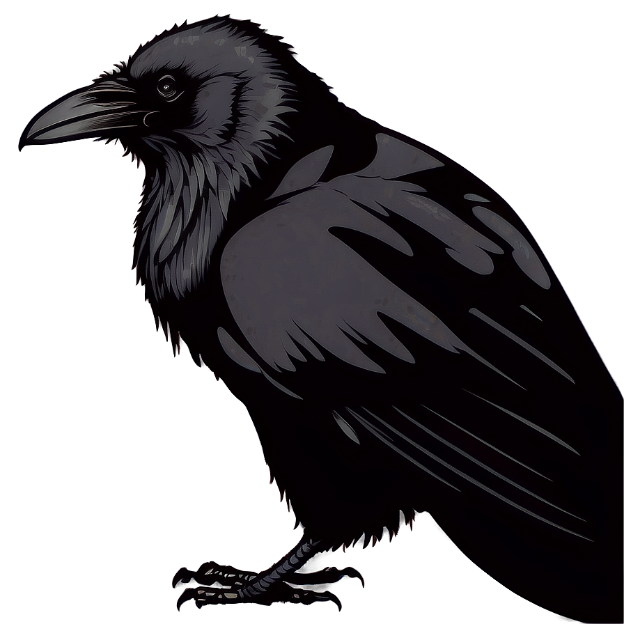 Raven Outline Png Cqm52 PNG Image