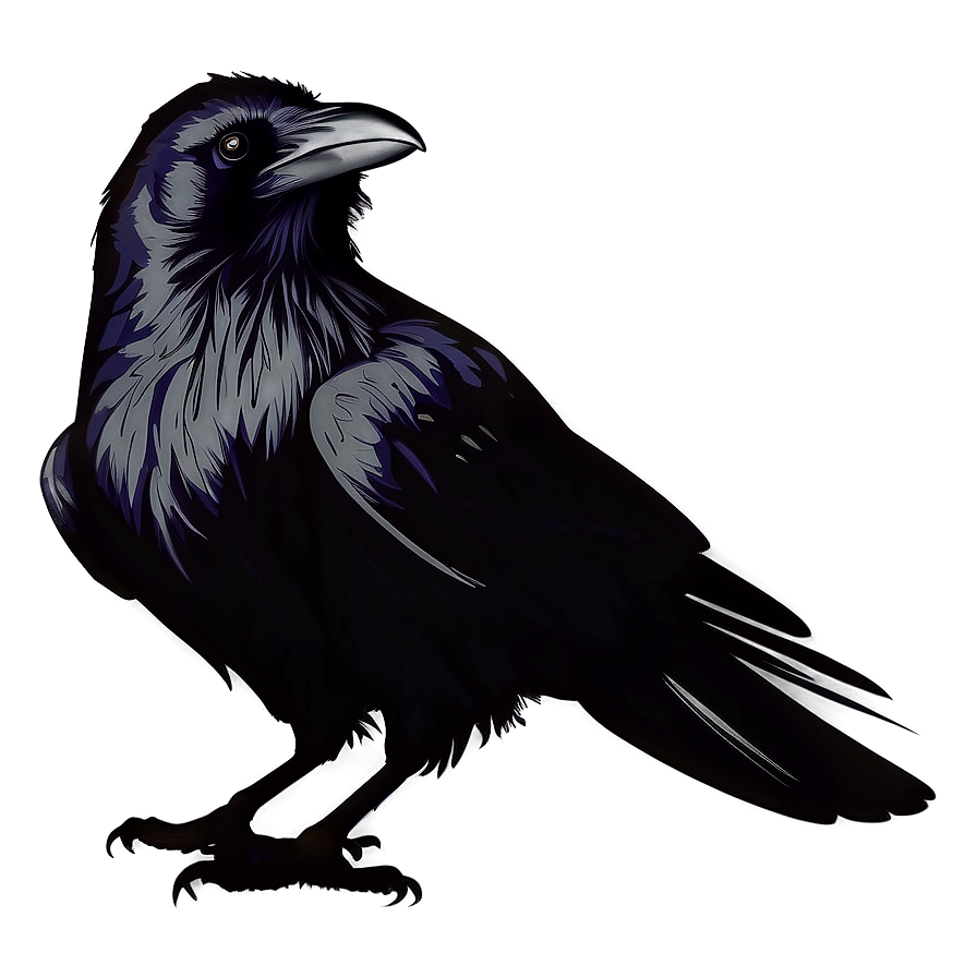 Raven Silhouette On White Png 41 PNG Image