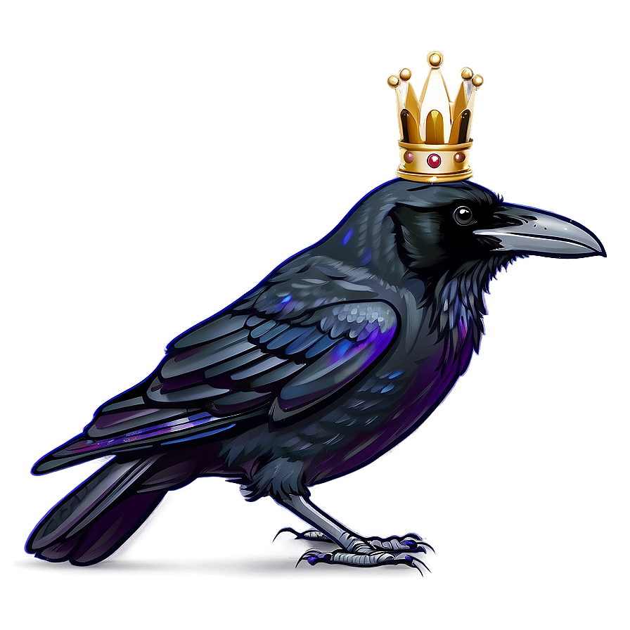 Raven With Crown Png 06122024 PNG Image