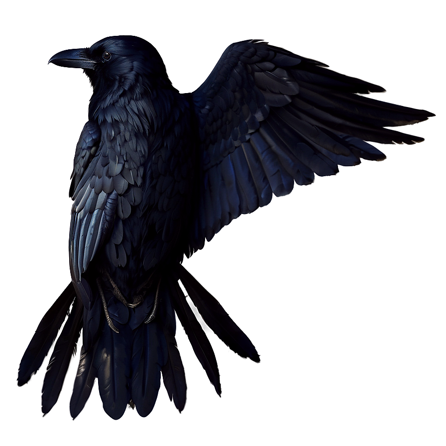 Raven With Open Wings Png Pqw PNG Image