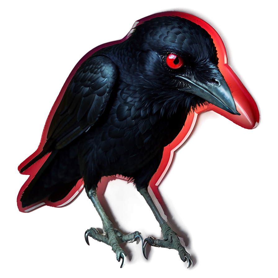 Raven With Red Eyes Png Iob PNG Image