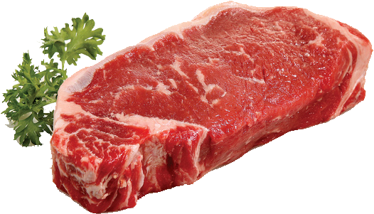 Raw Beef Steakwith Parsley PNG Image