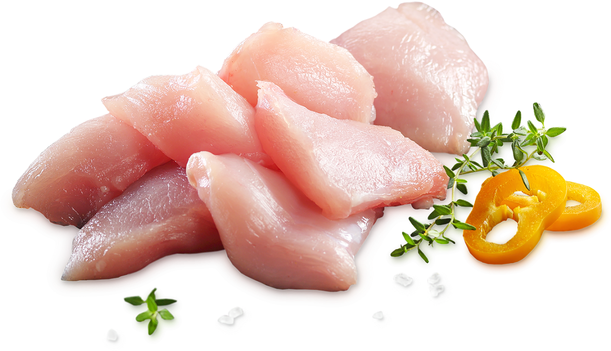 Raw Chicken Breast Herbs Spices PNG Image