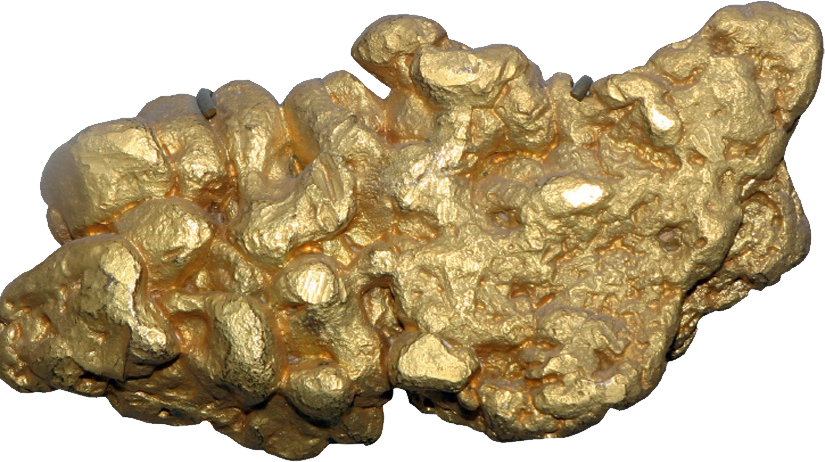 Raw Gold Nugget Texture PNG Image