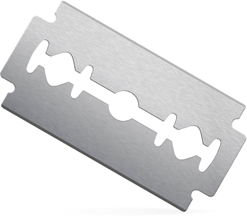 Razor Blade Close Up PNG Image