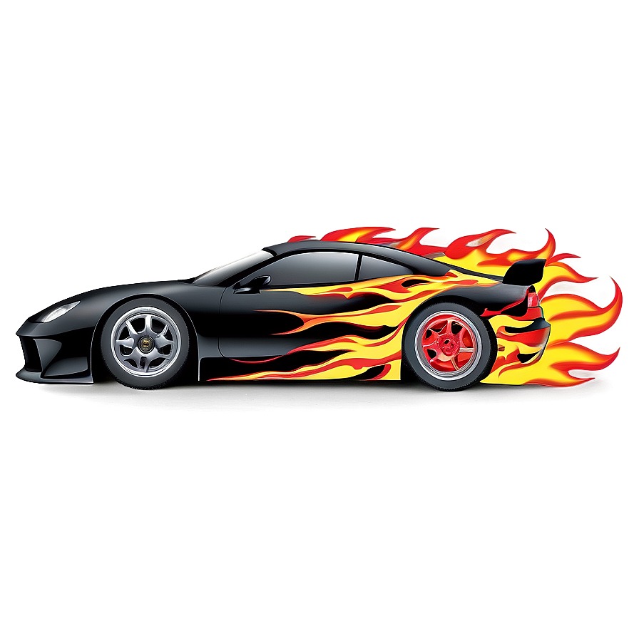 Rc Car With Flames Design Png Knn PNG Image