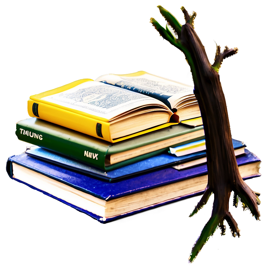 Reading Books Stack Png Aey PNG Image