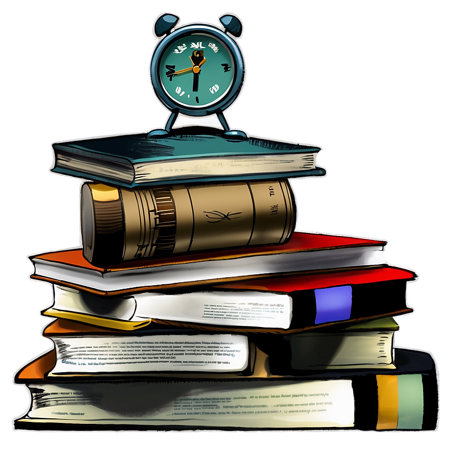 Reading Books Stack Png Vfo PNG Image