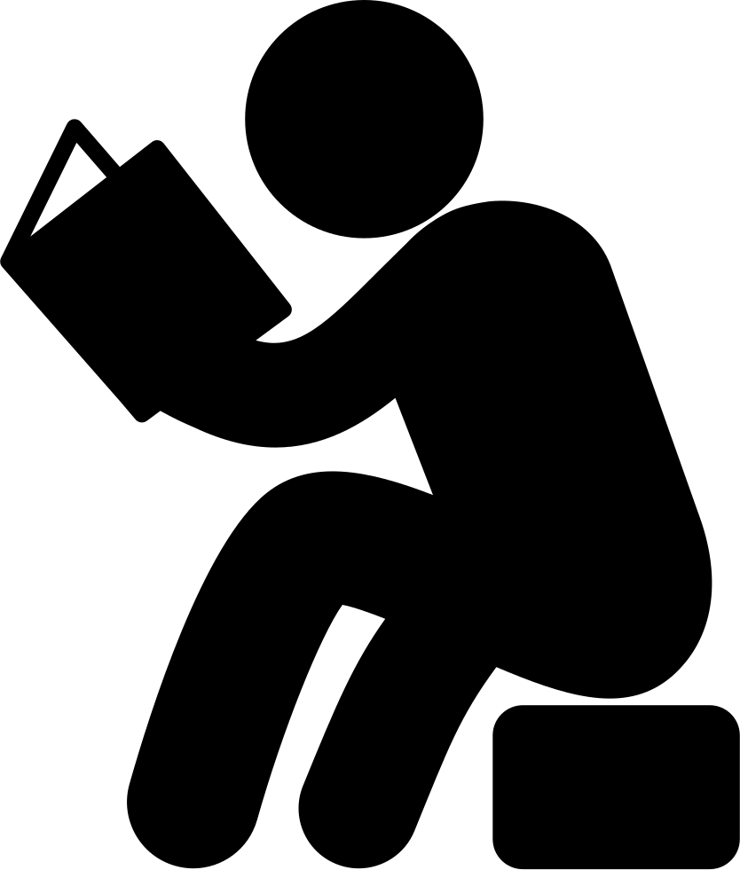 Reading Stick Figure Clipart PNG Image