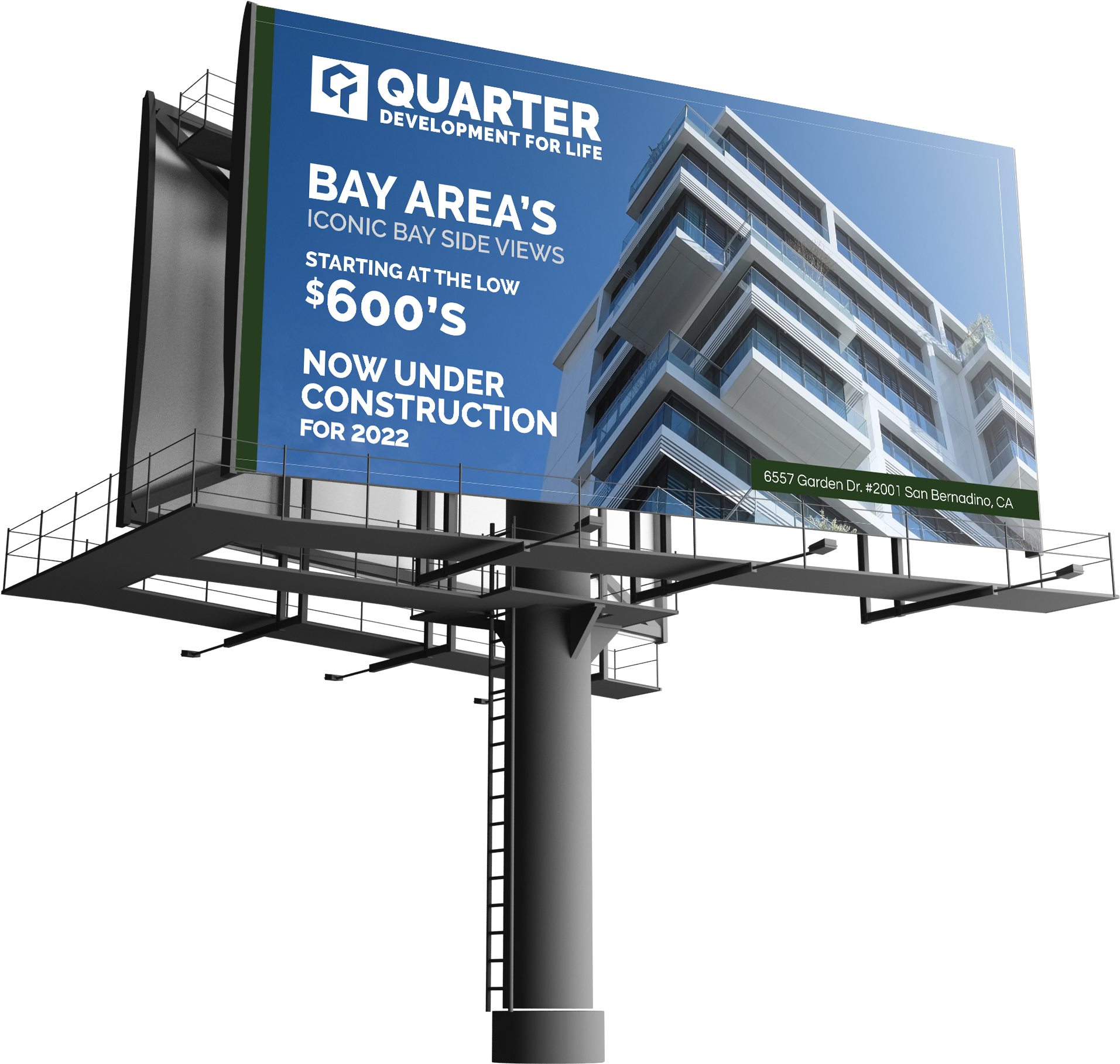 Real Estate Billboard Advertisement PNG Image