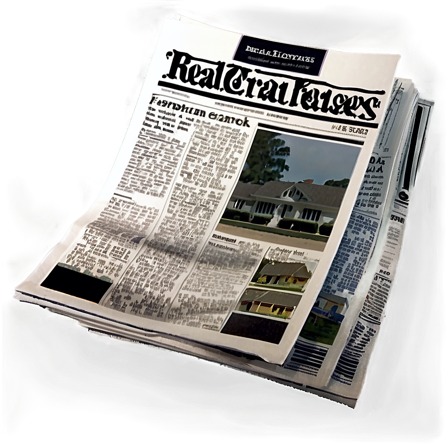 Real Estate Listings Newspaper Png Dqn PNG Image