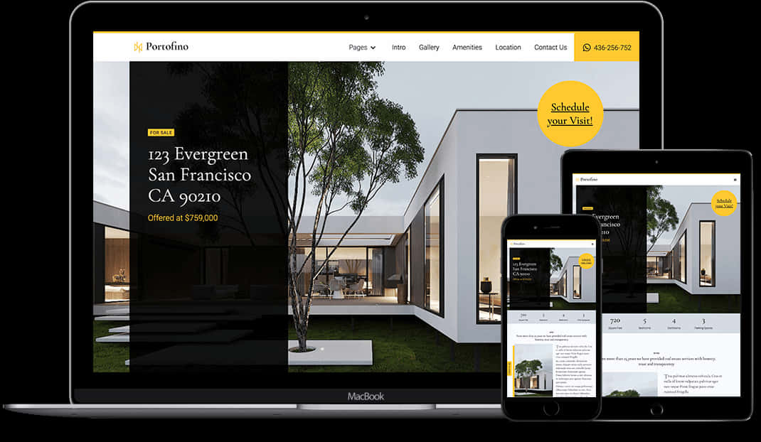 Real Estate Website Responsive Design PNG Image