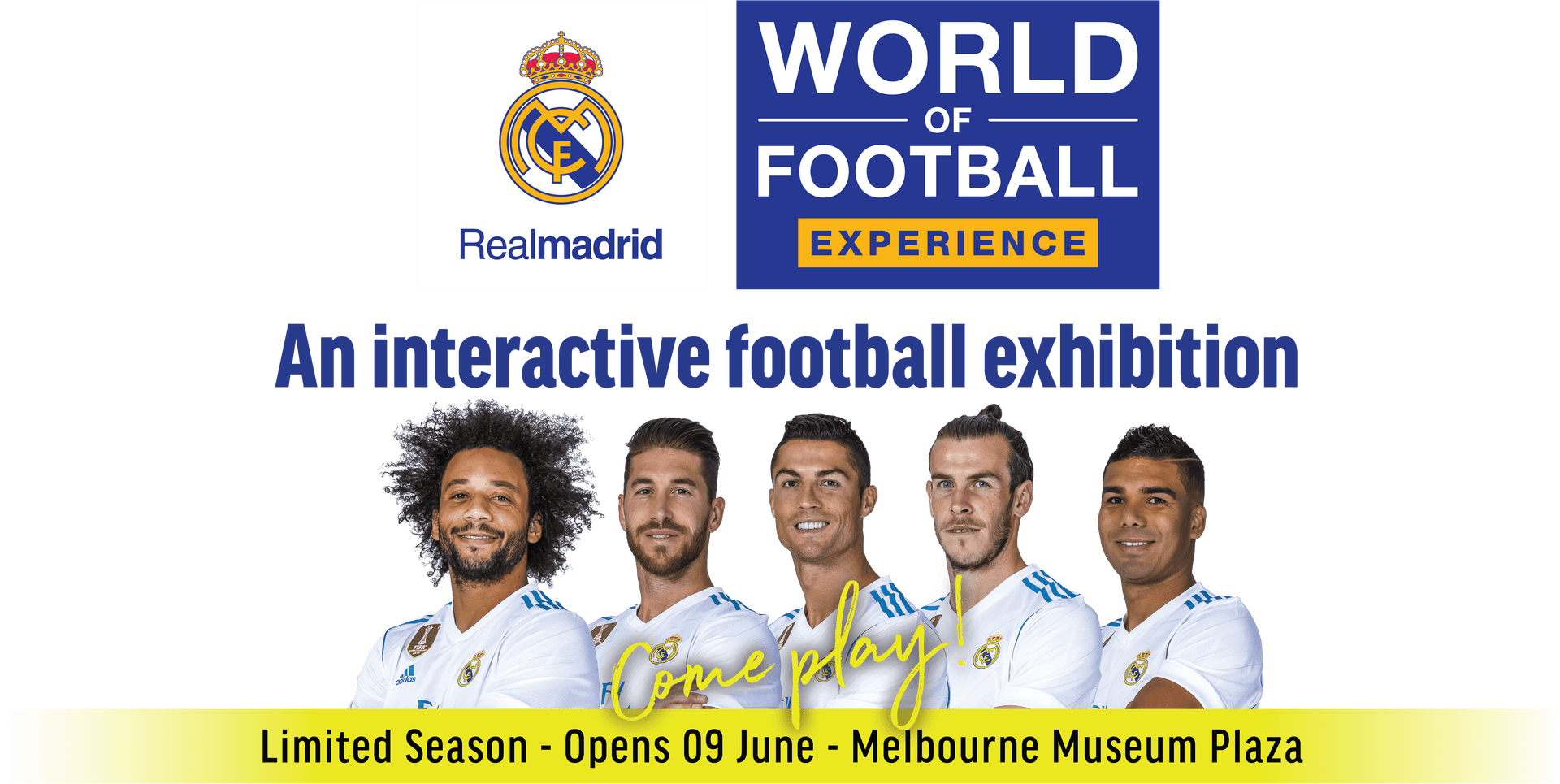 Real Madrid Interactive Football Exhibition Advert PNG Image