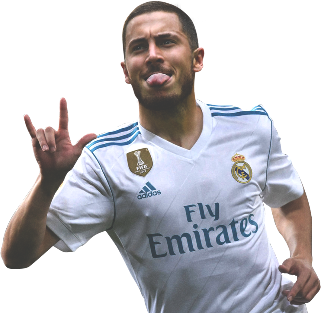 Real Madrid Player Celebration Gesture PNG Image