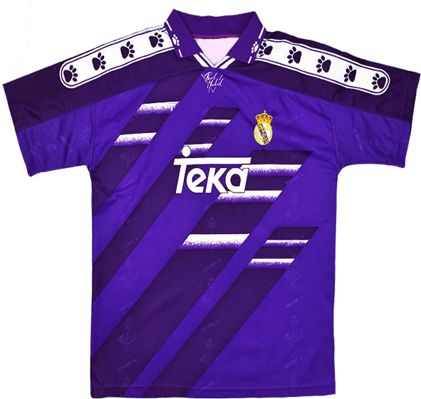 Real Madrid Purple Striped Jersey PNG Image