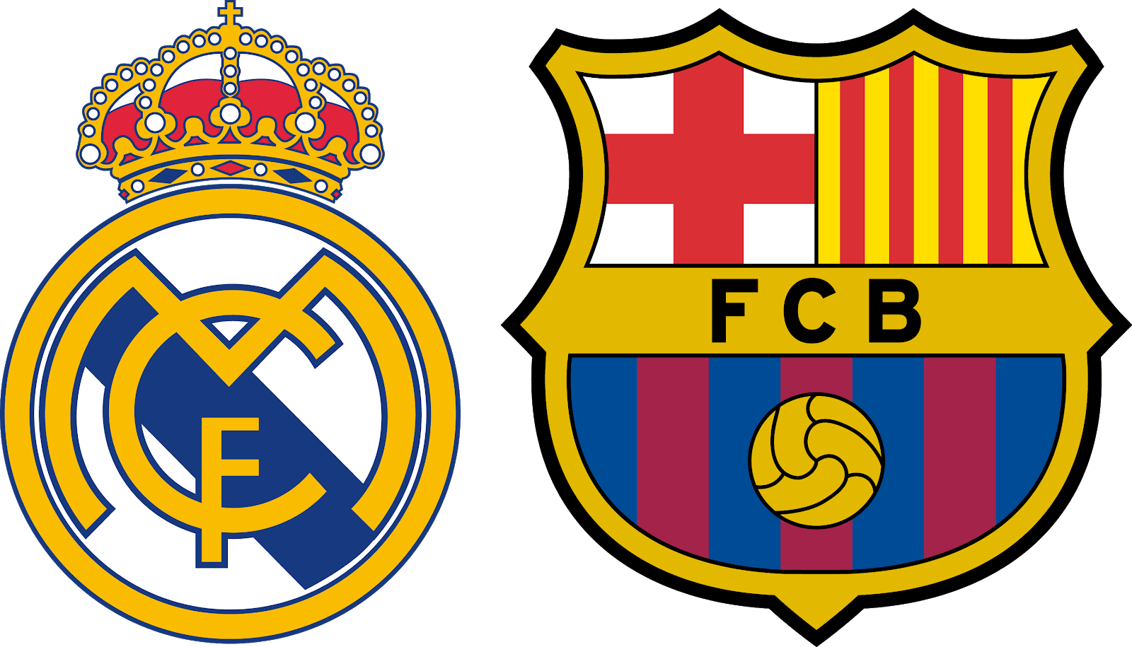 Real Madridand F C Barcelona Crests PNG Image