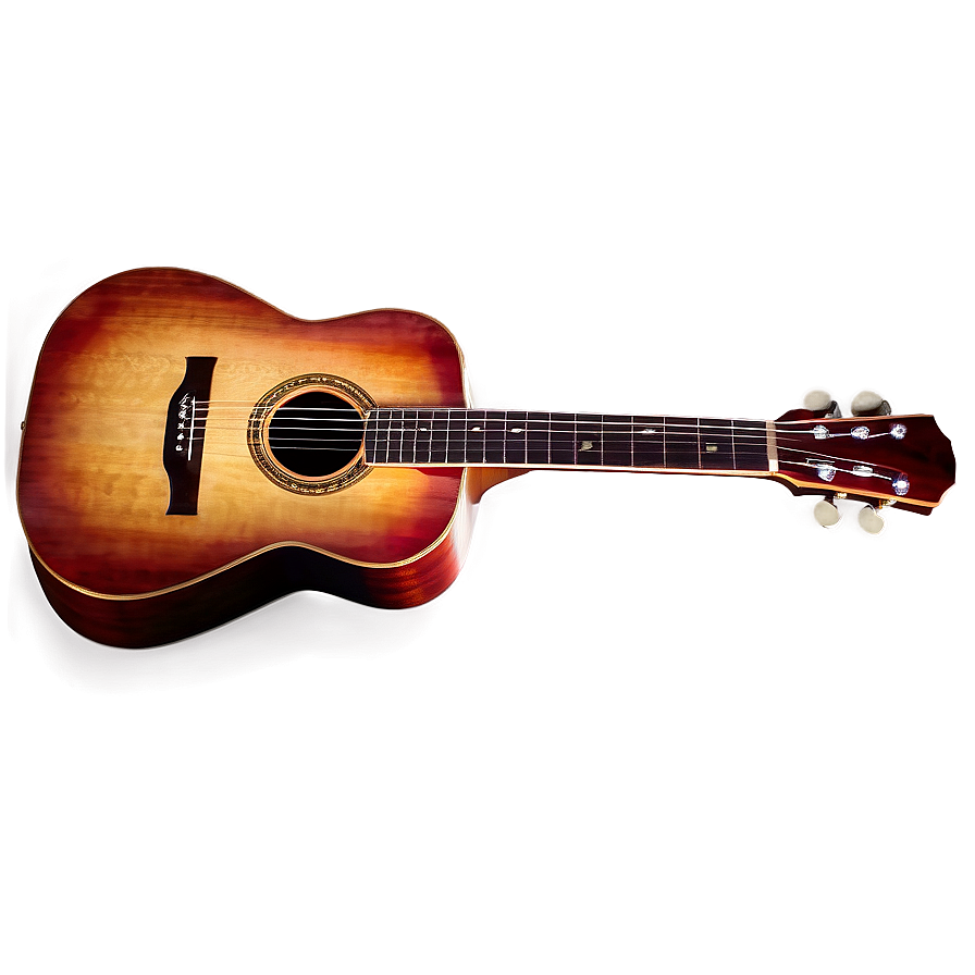 Realistic Acoustic Guitar Art Png Tye65 PNG Image